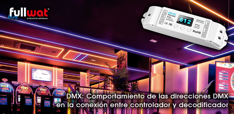 Entrada blog.- DMX: Comportamiento de las direcciones DMX en la conexión entre controlador y decodificador