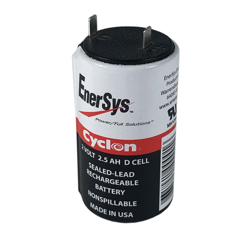 ENERSYS - 0810-0004. Lead Acid rechargeable battery. AGM technology. Cyclon series. 2Vdc. / 2,5Ah  Stationary application.
