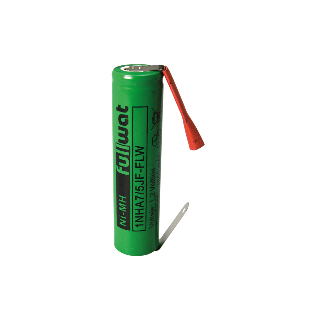 FULLWAT - 1NHA7/5JF-FLW. Ni-MH cylindrical rechargeable battery. Industrial range. 7/5A model . 1,2Vdc / 3,800Ah