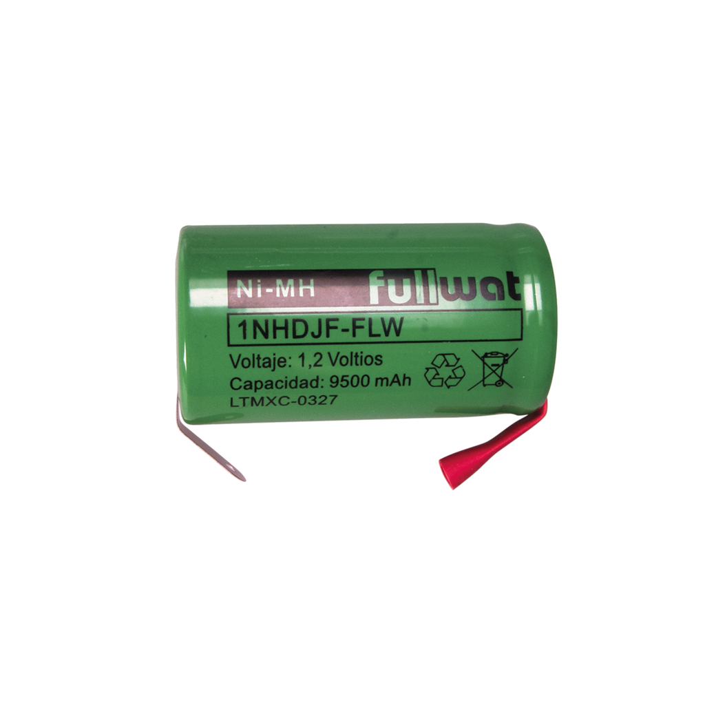 FULLWAT - 1NHDJF-FLW. Batería recargable cilíndrica de Ni-MH. Gama industrial. Modelo D. 1,2Vdc / 4,500Ah