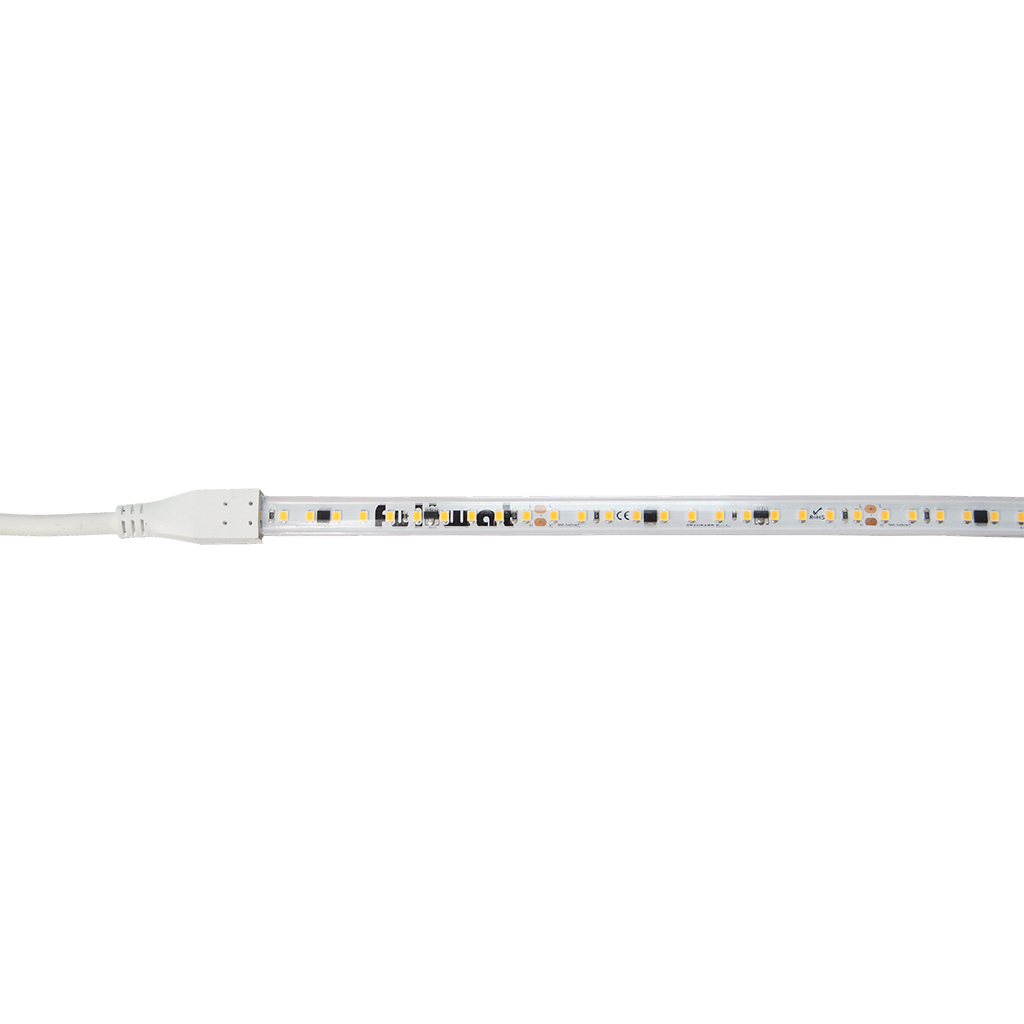 FULLWAT - ACCX-2835-BC-W/25. Striscia LED accx - 220vac speciale per decorazione | illuminazione. Serie standard. 3000K - Bianco caldo.  - 220 ~ 240 Vac - 16W/m - 120 led/m - 1600 Lm/m - CRI>80 - IP65- 25m