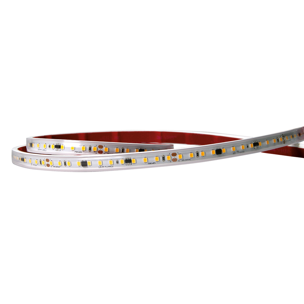 FULLWAT - ACCX-2835-BC-W/50. Striscia LED accx - 220vac speciale per decorazione | illuminazione. Serie standard. 3000K - Bianco caldo.  - 220 ~ 240 Vac - 16W/m - 120 led/m - 1600 Lm/m - CRI>80 - IP65- 50m