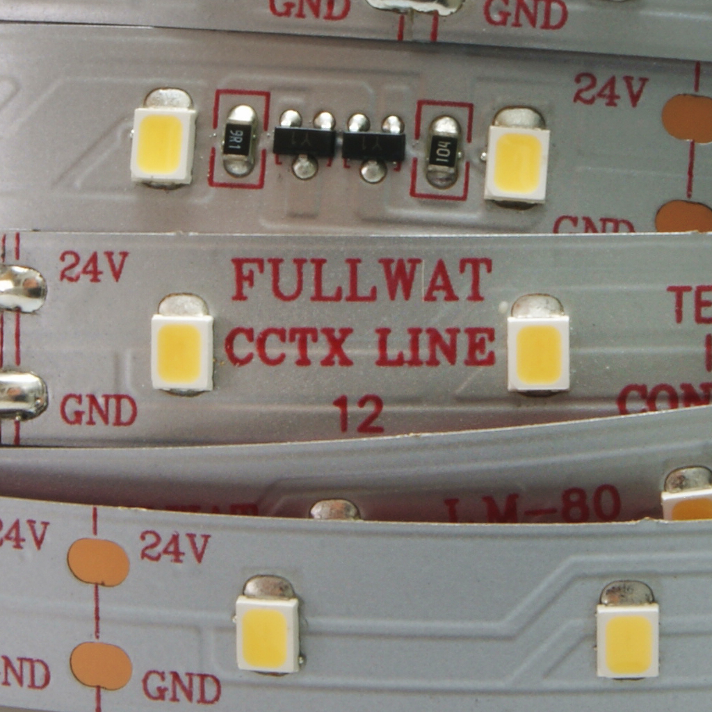 FULLWAT - CCTX-2835-BF97-X. Striscia LED professionale speciale per decorazione | illuminazione. Serie professionale. 6500K - Bianco freddo.  - 24Vdc - 12W/m - 60 led/m - 1200 Lm/m - CRI>97 - IP20- 5m
