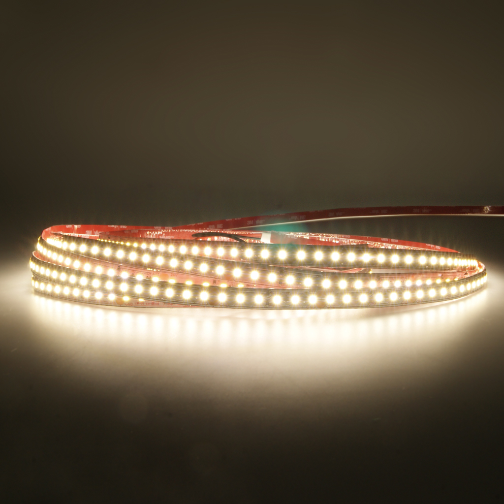 FULLWAT - CCTX-2835-BN-2X. LED-Streifen  professionellspeziell für dekoration | beleuchtung. Reihe professionell . Naturweiß - 4000K. CRI>83 - 24Vdc - 19,2W/m- 2475 Lm/m - IP20 - 120 led/m- 5m