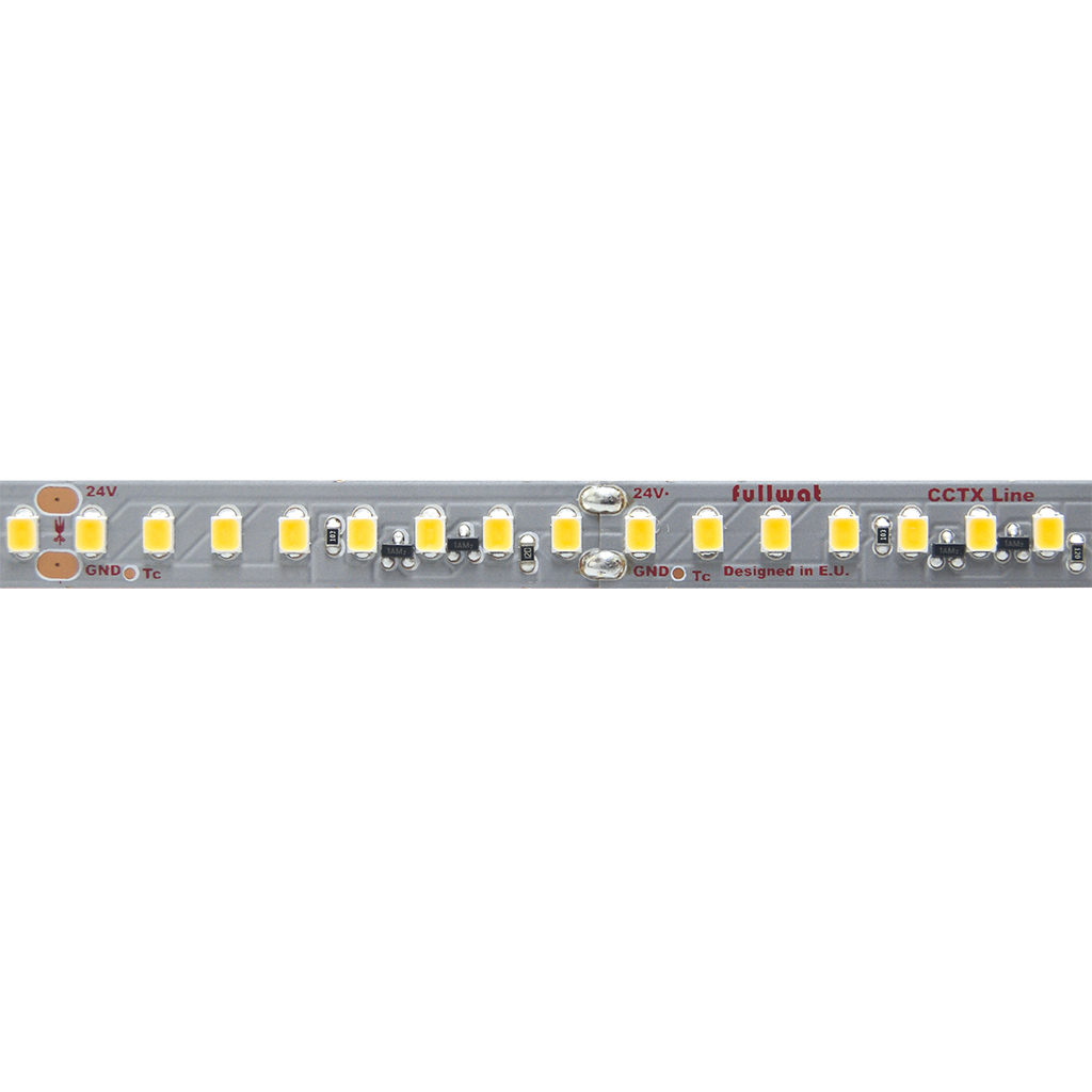 FULLWAT - CCTX-2835P-BN-2X/25. LED-Streifen  maximale performancespeziell für dekoration | beleuchtung. Reihe professionell . Naturweiß - 4000K. CRI>83 - 24Vdc - 23W/m- 4010 Lm/m - IP20 - 160 led/m- 25m