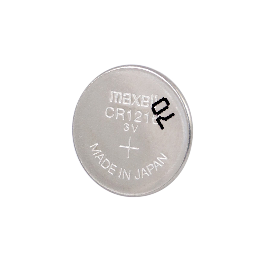 MAXELL - CR1216M-NE. lithium battery. Button style.  Nominal voltage 3Vdc.