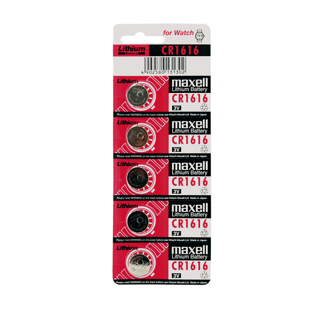 MAXELL - CR1616M-NE. lithium battery. Button style.  Nominal voltage 3Vdc.