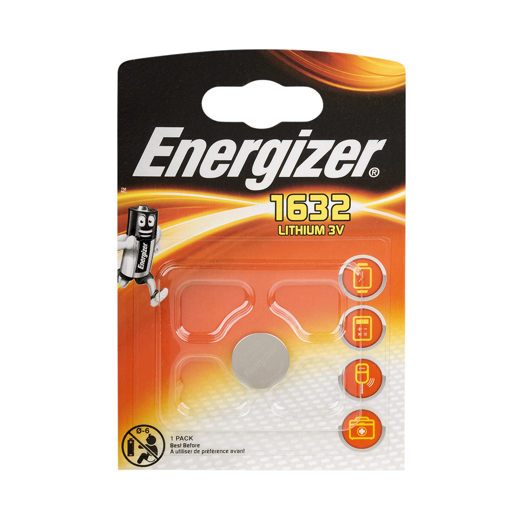 ENERGIZER - CR1632E. Batterie lithium im knopfzelle-Format. Nennspannung 3Vdc .