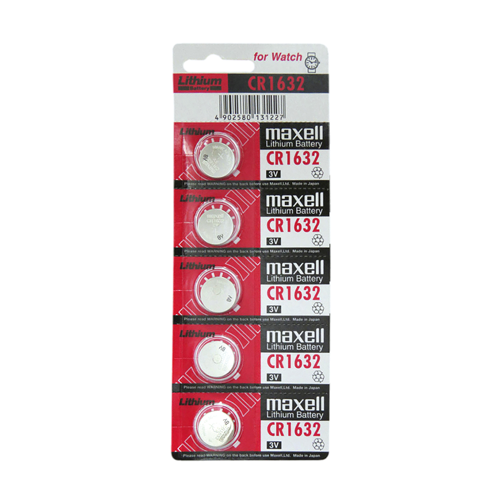 MAXELL - CR1632M. lithium battery. Button style.   Model CR1632. Nominal voltage 3Vdc.