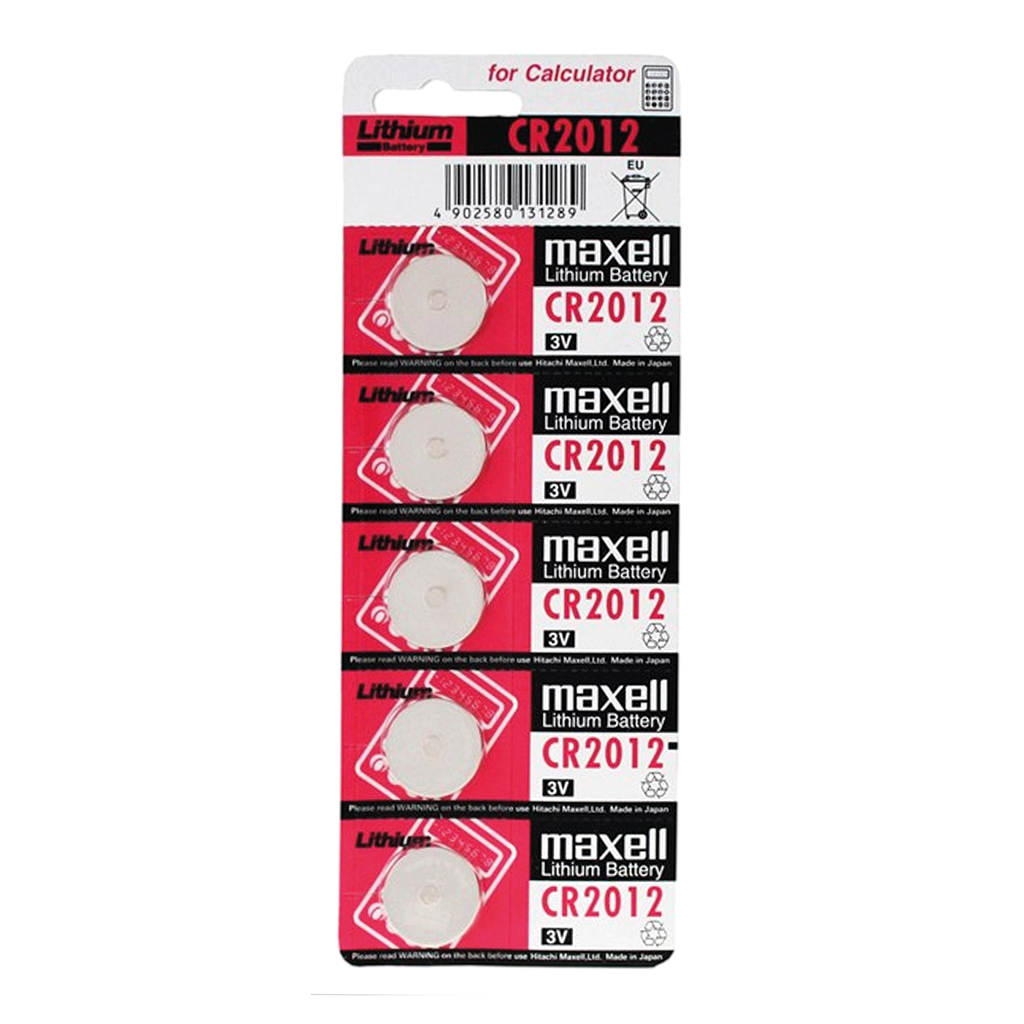 MAXELL - CR2012M-NE. lithium battery. Button style.  Nominal voltage 3Vdc.