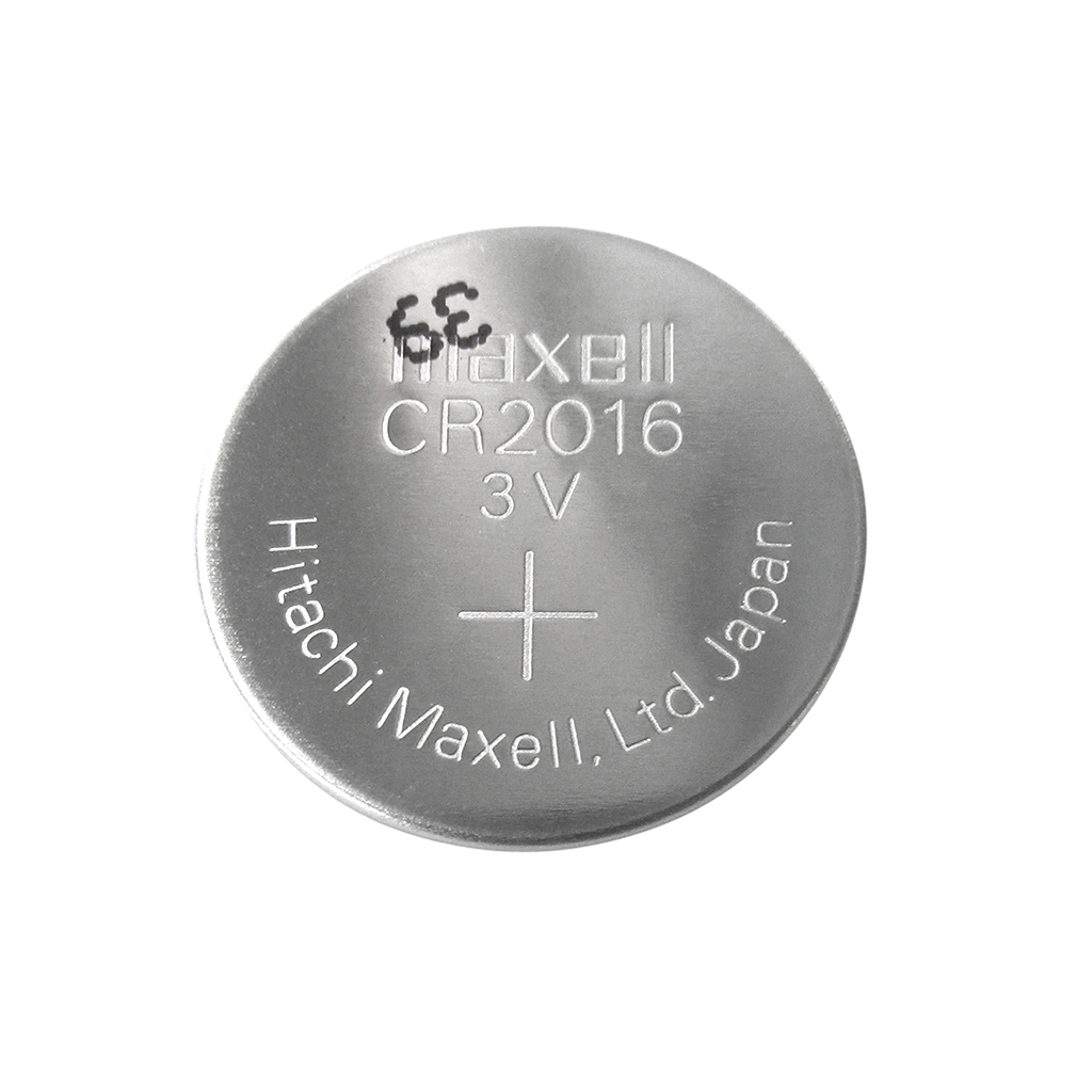 MAXELL - CR2016M-NE. Pila de litio en formato botón. Tensión nominal 3Vdc