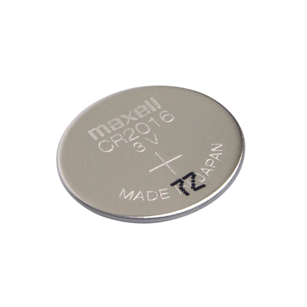 MAXELL - CR2016MT. Batteria al litio botonne di Li-MnO2. Gamma  industriale. Modello CR2016. Tensione nominale: 3Vdc. Capacità: 0,090Ah
