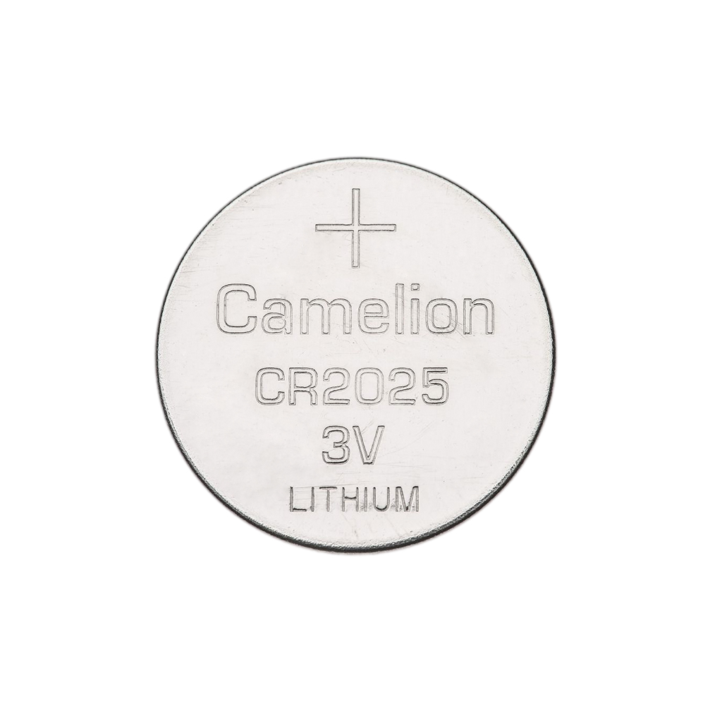 CAMELION -  CR2025CA.  Pilha de lítio  em formato botão. Tensão nominal 3Vdc 