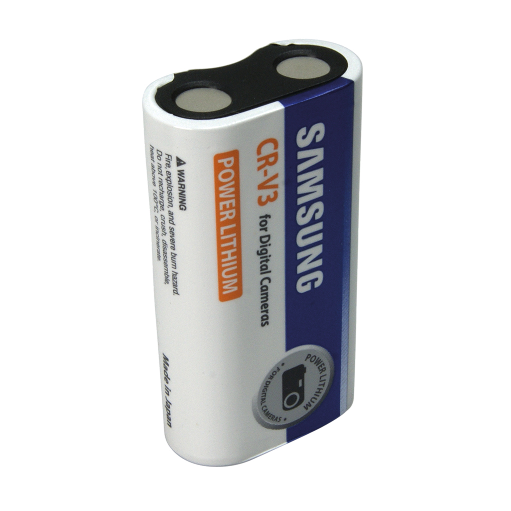 SAMSUNG - CRV3S. Batteria al litio prismatica | fiaschetta di Li-MnO2. Gamma  consumatore. Modello CR-V3. Tensione nominale: 3Vdc. Capacità: 2,700Ah