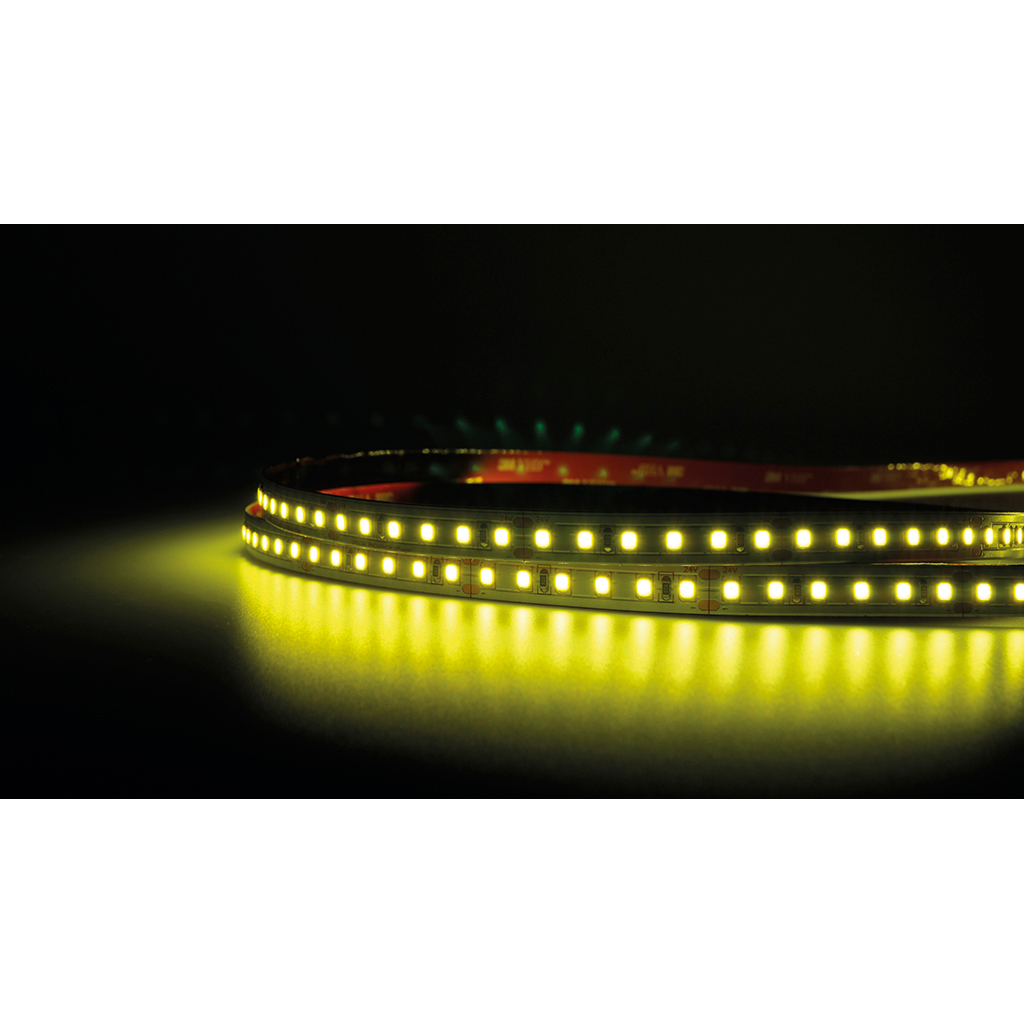 FULLWAT - DECCOR-2835-B3-2X. LED strip for decoration application. Professional Series. 3600K Lemon yellow. 24Vdc - 19,6W/m - 120 led/m - 1548 Lm/m - CRI>90 - IP20 - 5m