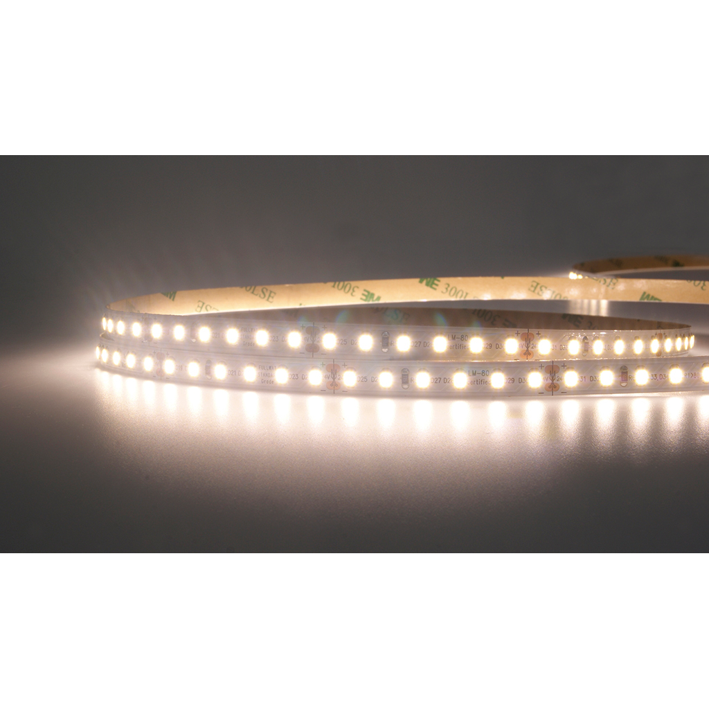 FULLWAT - DOMOX-2835-21-002X. LED-Streifen  normalspeziell für dekoration | beleuchtung. Reihe standard . Extra-warmes Weiß - 2100K. CRI>83 - 24Vdc - 6W/m- 800 Lm/m - IP20 - 120 led/m- 5m
