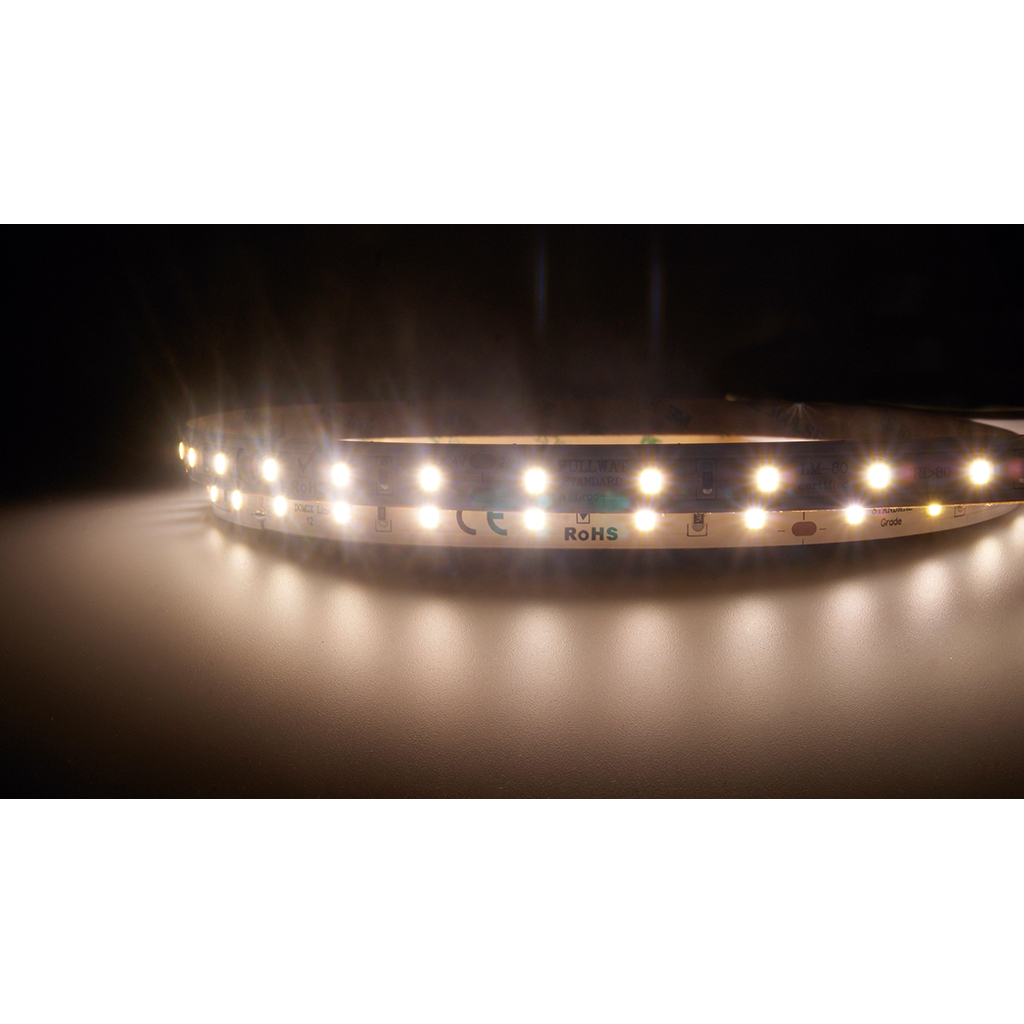 FULLWAT - DOMOX-2835BF-HGPX25. LED strip for decoration | lighting application. Standard Series. 6500K Cool white. 24Vdc - 12W/m - 60 led/m - 1380 Lm/m - CRI>80 - IP20 - 25m
