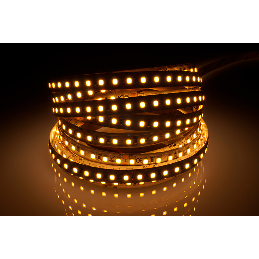 FULLWAT - DOMOX-2835BN-HGP2X50. LED-Streifen  normalspeziell für dekoration | beleuchtung. Reihe standard . Naturweiß - 4000K. CRI>80 - 24Vdc - 19,2W/m- 2160 Lm/m - IP20 - 120 led/m- 50m