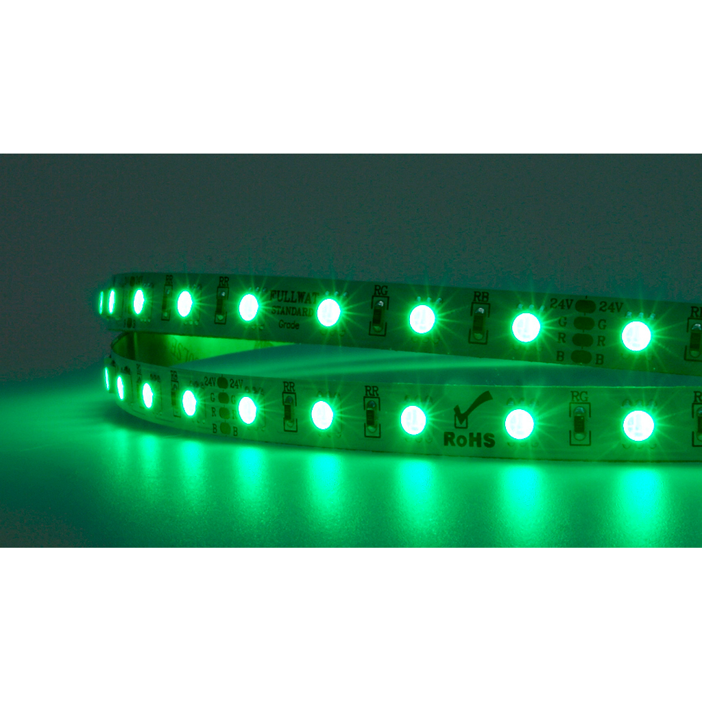 FULLWAT - DOMOX-5060-RGB-HX. LED-Streifen  normalspeziell für beleuchtung. Reihe standard . RGB - 4000K. CRI>83 - 24Vdc - 12W/m- 380 Lm/m - IP20 - 60 led/m- 5m