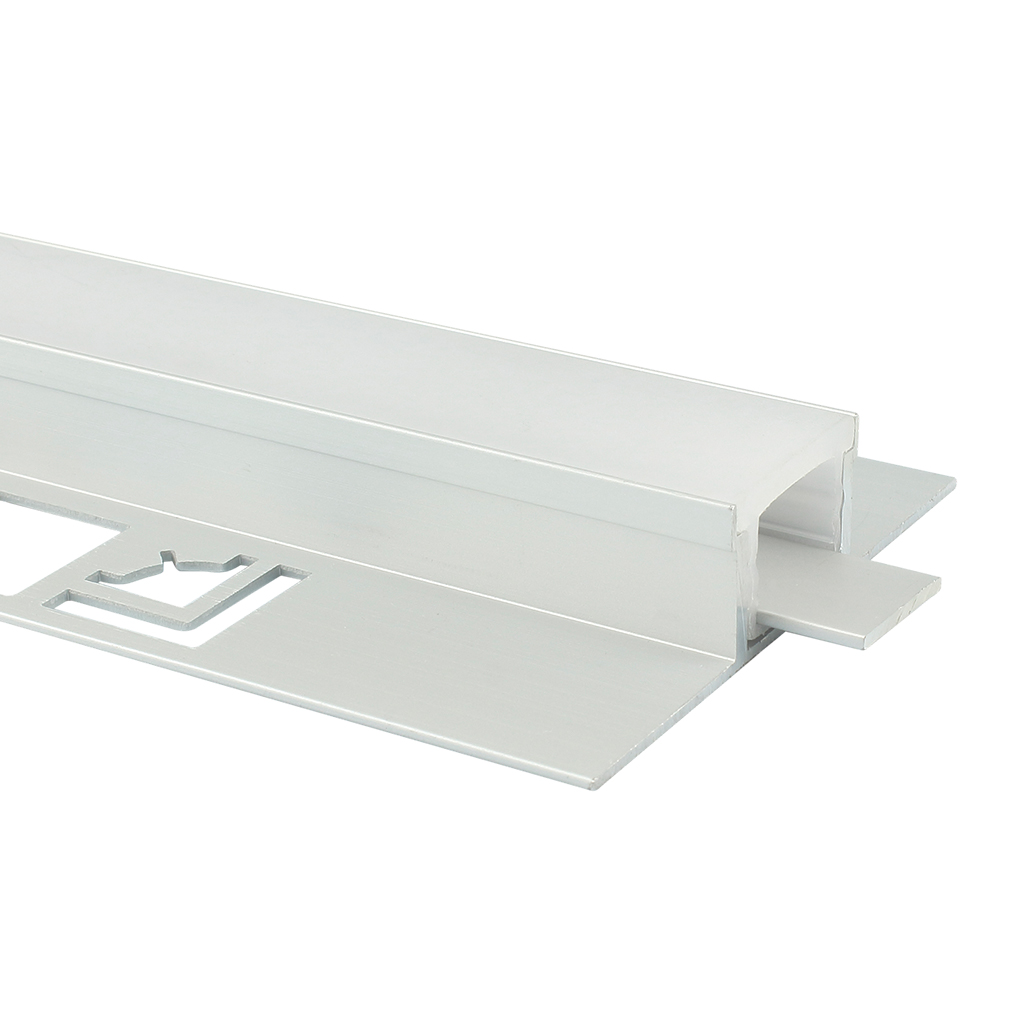 FULLWAT - ECOX-INS1-3-LZO. Aluminum profile  for recessed | tiling mounting. Anodized.  3000mm length - IP64