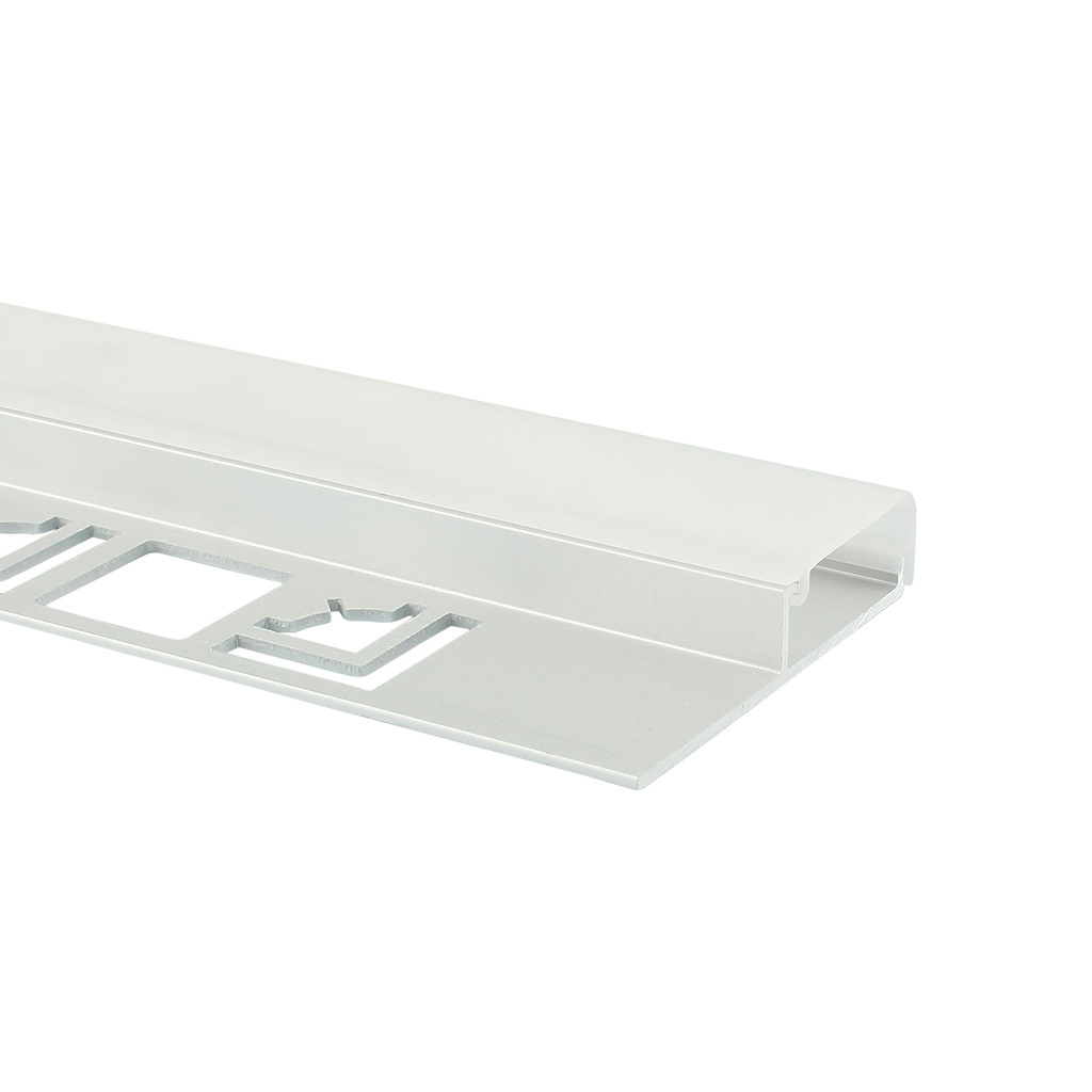 FULLWAT - ECOX-INS2-3-LZO. Aluminum profile  for recessed | tiling mounting. Anodized.  3000mm length - IP40