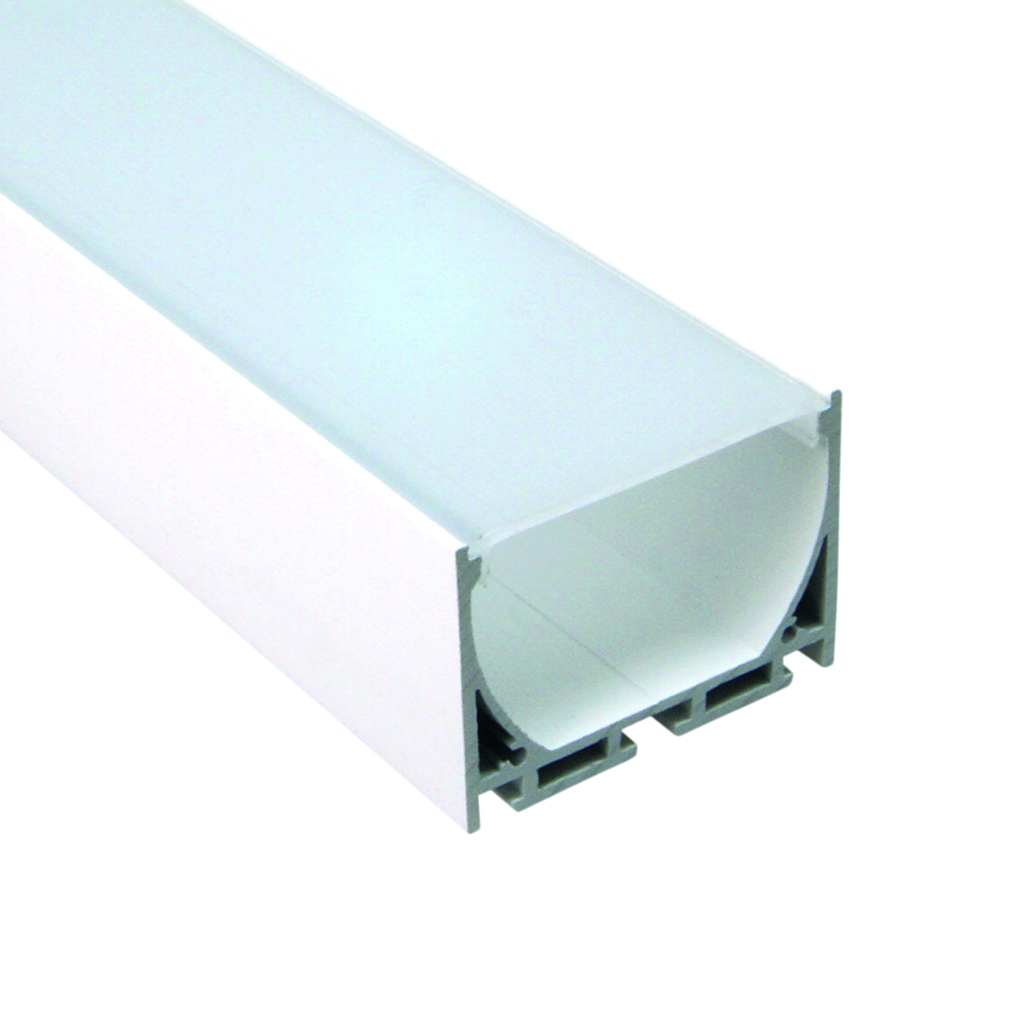  FULLWAT - ECOXG-50S-2-BL. Profilo in alluminio di  superficie   bianco   stile in "U".  2000mm - IP40