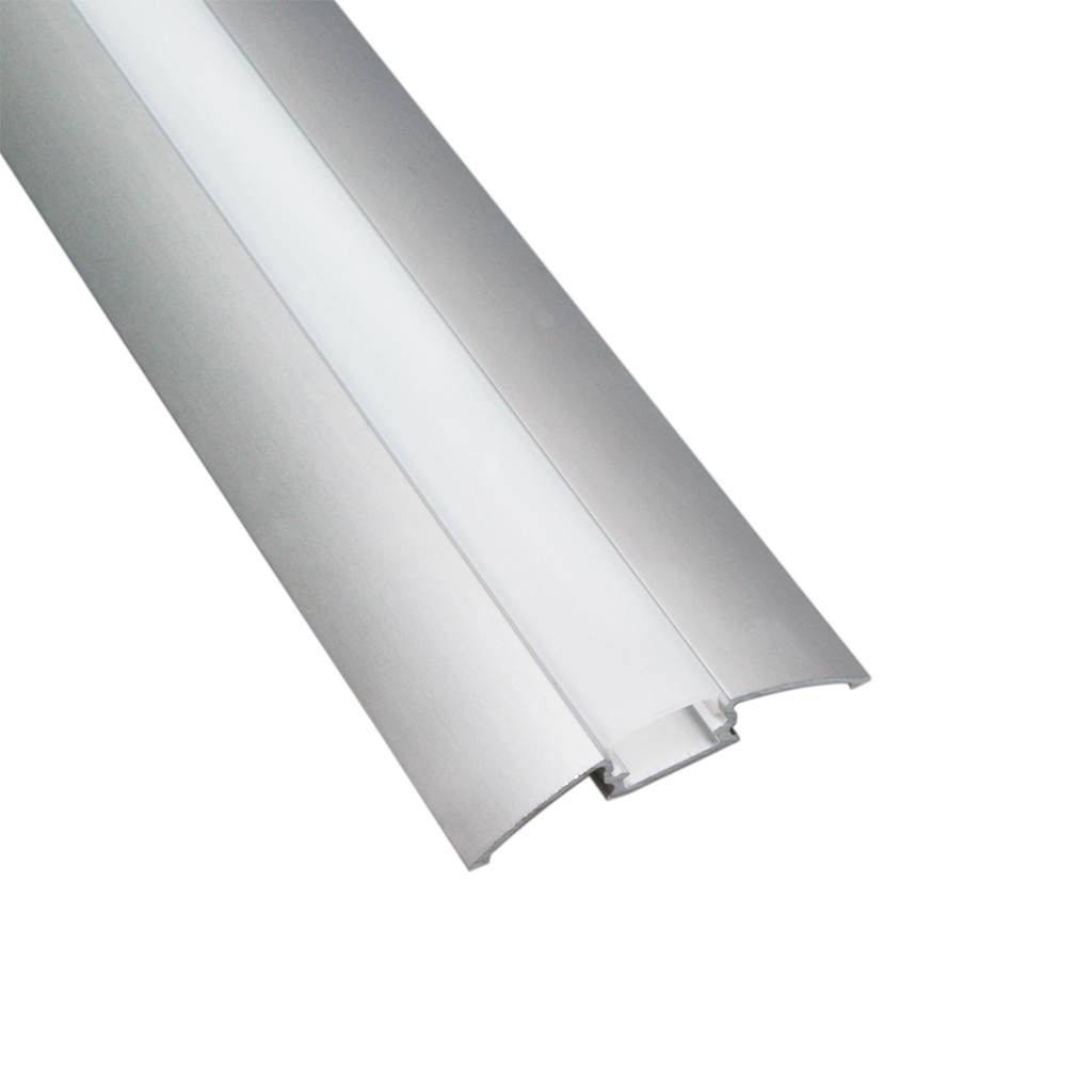 FULLWAT - ECOXG-FLAT-2. Aluminum profile  for surface mounting. Anodized.  2000mm length - IP40