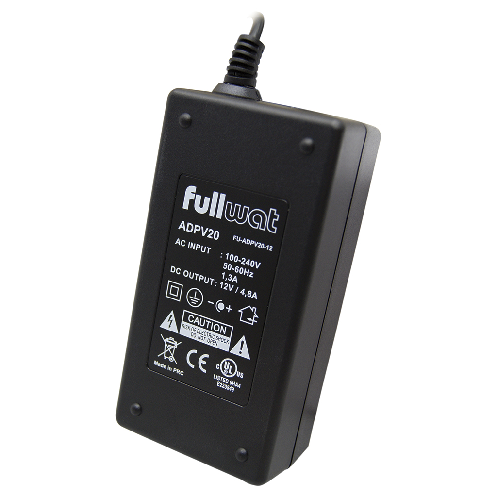 FULLWAT - FU-ADPY50-24. 60W AC/DC voltage adapter.Input Voltage: 100 ~ 240 Vac. DC Output Voltage: 24 Vdc / 2,5A