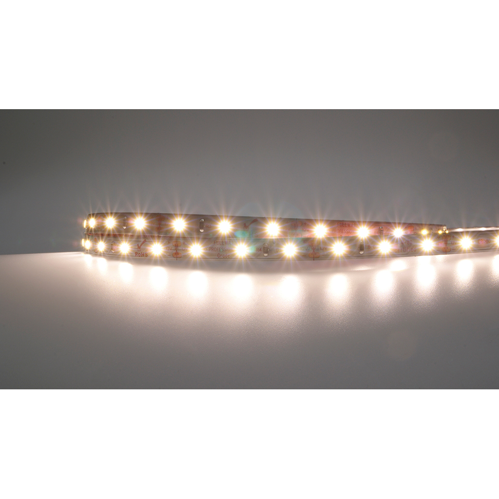FULLWAT - FU-BLF-2835-BC-001. LED-Streifen  professionellspeziell für dekoration | beleuchtung. Reihe professionell . Warmweiß - 3000K. CRI>83 - 12Vdc - 5W/m- 720 Lm/m - IP20 - 60 led/m- 5m