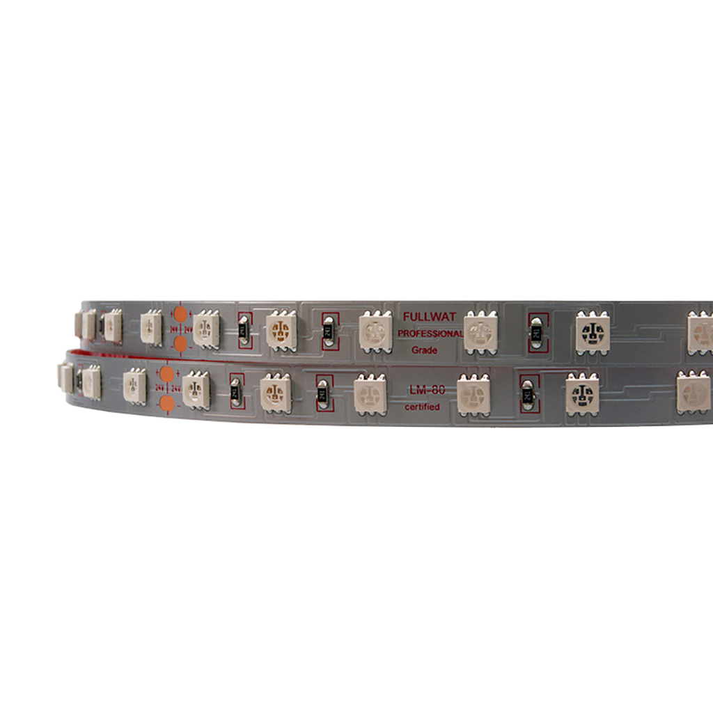 FULLWAT - FU-BLF-5060-RO-ESPX. LED strip for decoration application. Professional Series. 4000K Red. 24Vdc - 12W/m - 60 led/m - 210 Lm/m - CRI>80 - IP20 - 5m