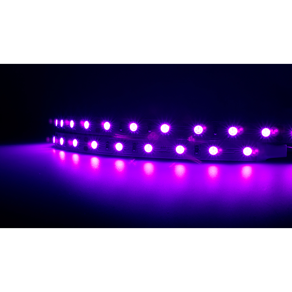 FULLWAT - FU-BLF-5060-UV-ESPX. Tira de LED ultravioleta especial para decoración | curado | fluorescencia. Serie profesional. 4000K - Ultravioleta UV-A.  - 24Vdc - 12W/m - 60 led/m - 90 Lm/m - CRI>80 - IP20- 5m