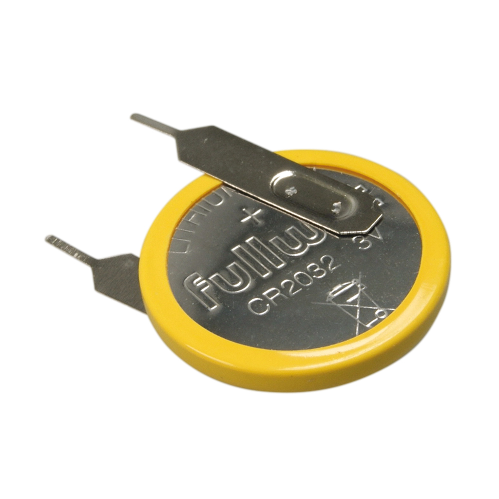 FULLWAT - FU-PL-CR2032-HO2. Batteria al litio botonne di Li-MnO2. Gamma  industriale. Modello CR2032. Tensione nominale: 3Vdc. Capacità: 0,210Ah