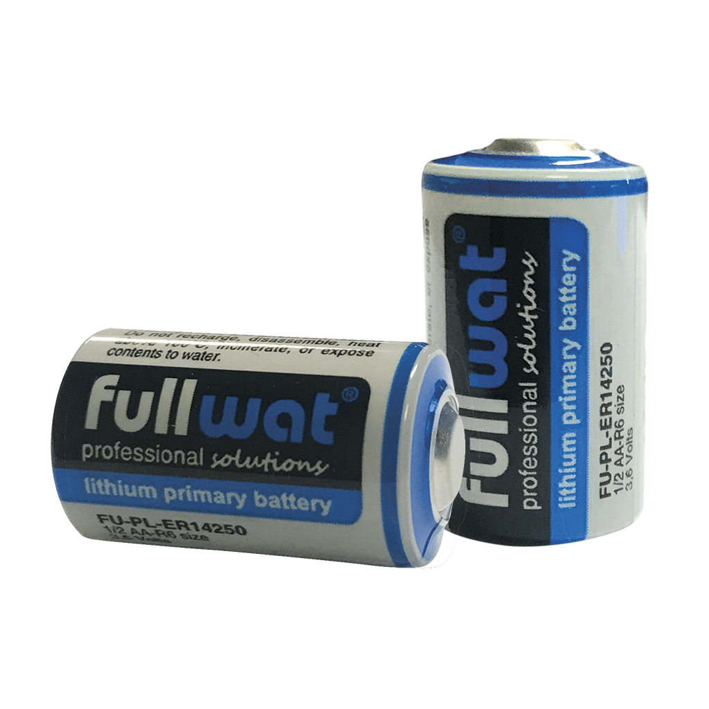 FULLWAT - FU-PL-ER14250.Bateria de lítio cilíndrica de Li-SOCl2. Gama  industrial. Modelo ER14250. 3,6Vdc / 1,200Ah