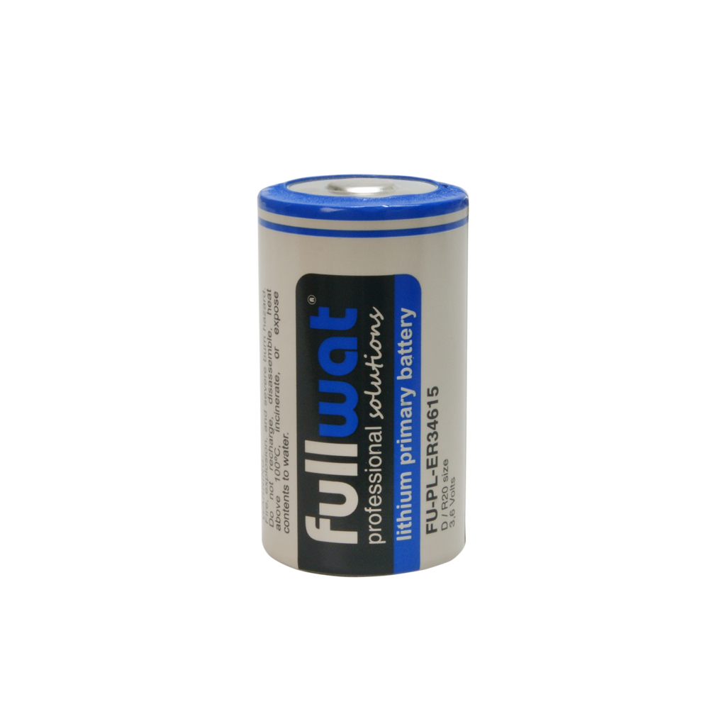 FULLWAT - FU-PL-ER34615. Pile de lithium cylindrique de Li-SOCl2. Gamme industrielle. Modèle ER34615. 3,6Vdc / 19,000Ah