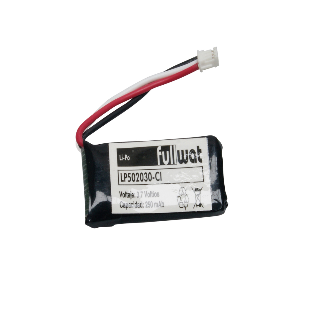 FULLWAT - LP502030-CI. Batterie rechargeable prismatique de Li-Po. Gamme industrielle. Modèle 502030. 3,7Vdc / 0,25Ah