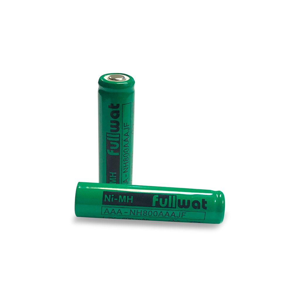 FULLWAT - NH800AAAJF. Bateria recarregável em formato  cilíndrico de Ni-MH. Gama industrial. Modelo AAA. 1,2Vdc / 0,800Ah
