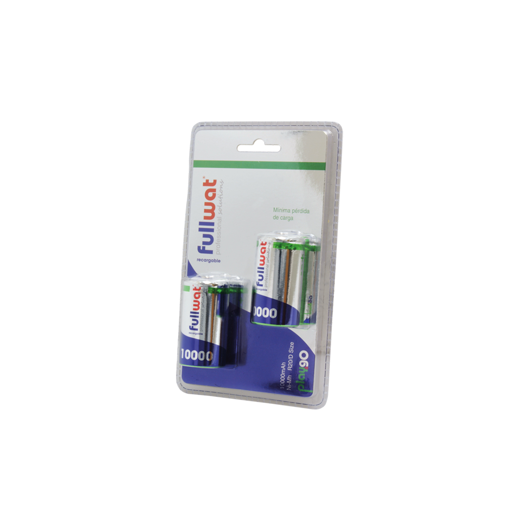 FULLWAT - NHE10000DFTB. Ni-MH cylindrical rechargeable battery. Consumer range. D model . 1,2Vdc / 9,500Ah