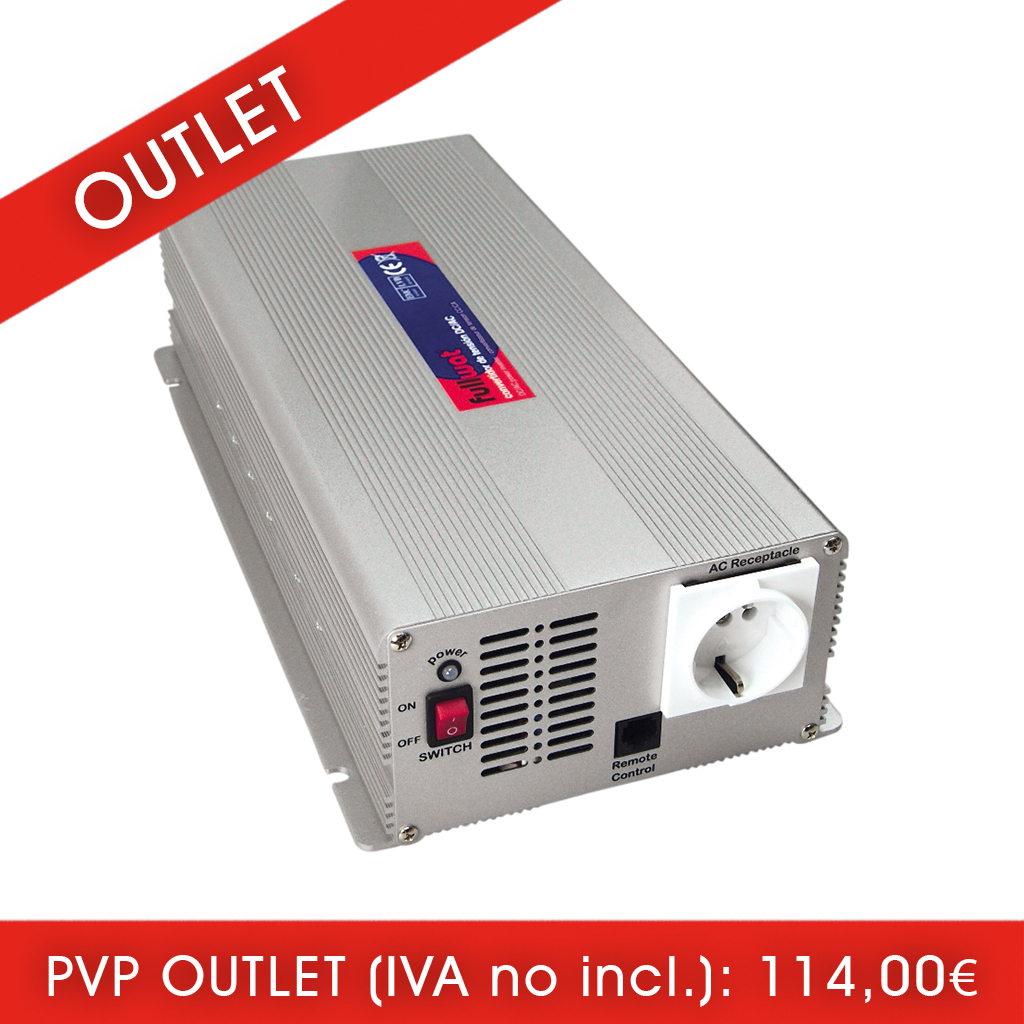 FULLWAT - PDA1500-24. Convertisseur de voltage DC/AC 1500W d' onde sinusoïdale modifiée. Voltege d'entrée: 20 ~ 32Vdc. Voltage de sortie: 230Vac