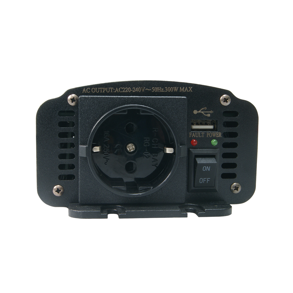 FULLWAT - PDA300-LC24. Convertidor de tensión DC/AC de 300W de onda senoidal modificada. Entrada: 20 ~ 30Vdc. Salida: 220 ~ 240Vac