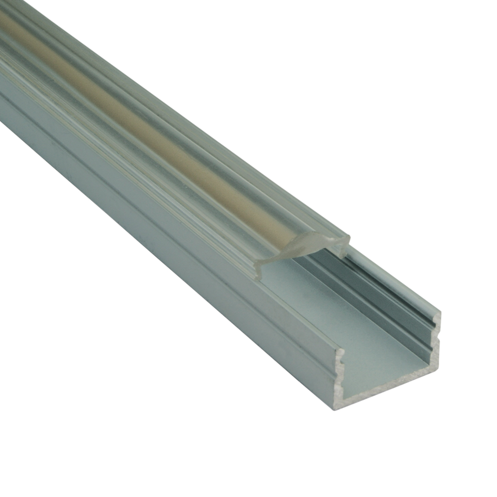 FULLWAT - TECOX-10SA-2C.  Profil de surface en aluminium  anodisé classe en "U" - 2000mm - IP40