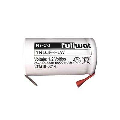 FULLWAT - 1NDJF-FLW. Batería recargable cilíndrica de Ni-Cd. Gama industrial. Modelo D. 1,2Vdc / 5Ah