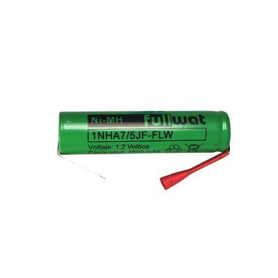 FULLWAT - 1NHA7/5JF-FLW. Batteria ricaricabile cilindrico  di Ni-MH.  Gamma industriale.  Modello 7/5A. Tensione nominale: 1,2Vdc . Capacità: 3,800Ah