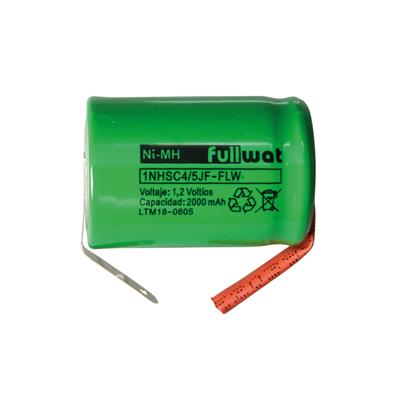 FULLWAT - 1NHSC4/5JF-FLW. Batería recargable cilíndrica de Ni-MH. Gama industrial. Modelo 4/5SC. 1,2Vdc / 2Ah