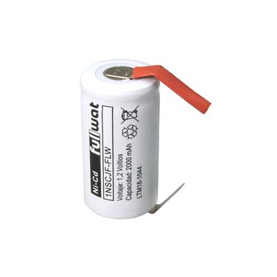FULLWAT - 1NSCJF-FLW. Ni-Cd cylindrical rechargeable battery. Industrial range. SC  model . 1,2Vdc / 2Ah
