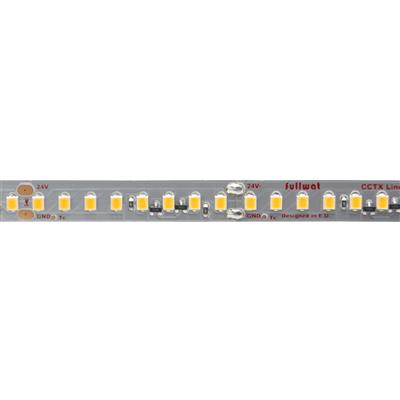 FULLWAT -  CCTX-2835P-BC-2X/25.  Fita LED  performance máxima  especial para decoração | iluminação . Série profissional .  Branco quente - 3000K.  CRI>83 - 24Vdc - 23W/m- 3815 Lm/m - IP20 - 160 led/m - 25m
