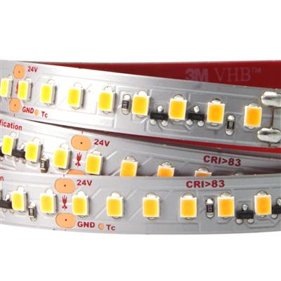 FULLWAT - CCTX-2835P-BH-2X/25. LED strip for decoration | lighting application. Professional Series. 2700K Natural white. 24Vdc - 23W/m - 160 led/m - 3704 Lm/m - CRI>83 - IP20 - 25m