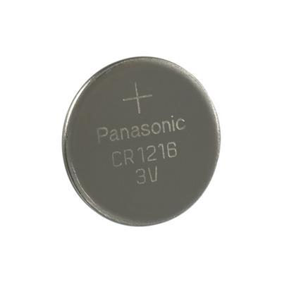 PANASONIC - CR1216. lithium battery. Button style.   Model CR1216. Nominal voltage 3Vdc.