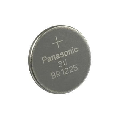 PANASONIC - CR1225. Button shape lithium battery. CR1225 size. 3Vdc rated voltage.
