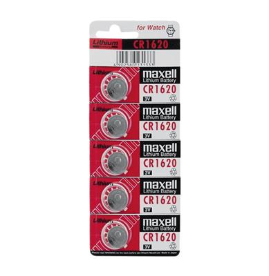 MAXELL - CR1620M-NE. lithium battery. Button style.  Nominal voltage 3Vdc.