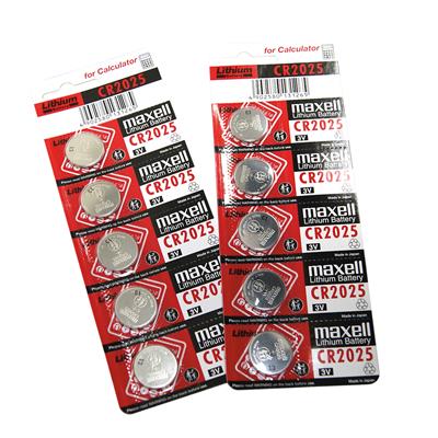 MAXELL - CR2025M-NE. lithium battery. Button style.   Model CR2025. Nominal voltage 3Vdc.